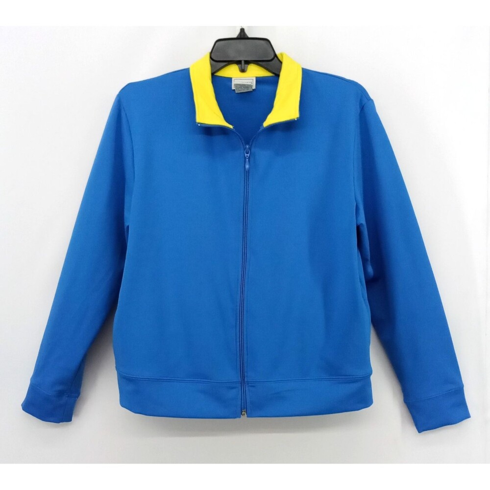 Passports Activewear Jacket Womens Medium Blue Long Sleeve Full Zip Pockets